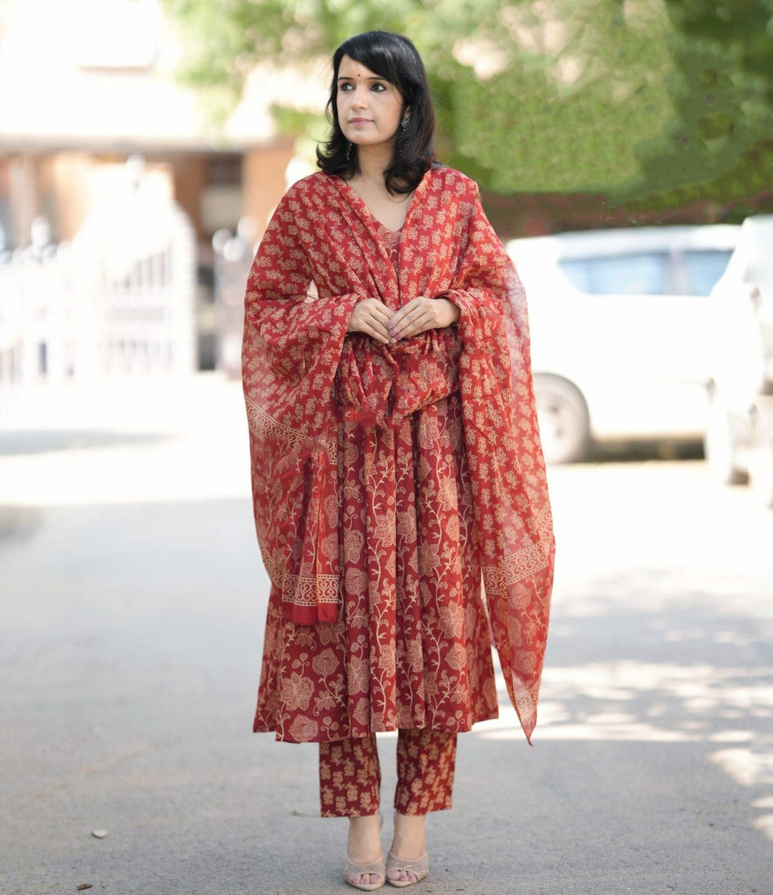 Maroon Kurti Pant Dupatta Set – Elegant Style for Every Occasion